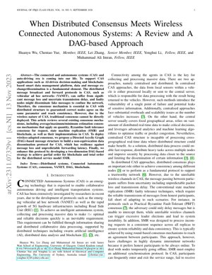 PDF Document Cover - Distributed Consensus in Wireless Connected Autonomous Systems: DAG-based Approach Review